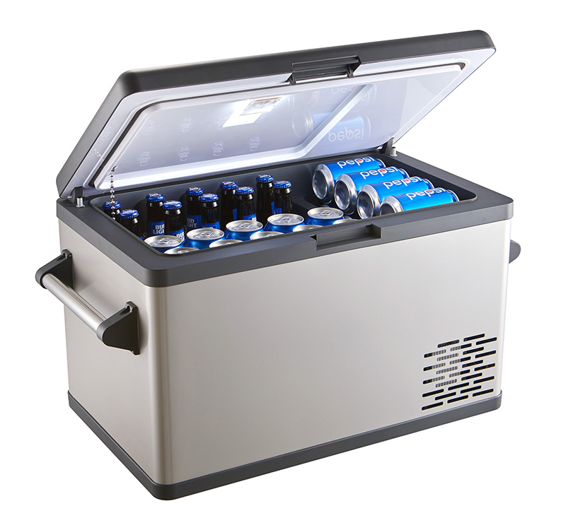 BPR-35W Brevino 12 Volt 35L Portable Refrigerator Freezer Black + Grey